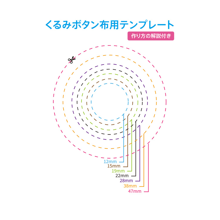 くるみボタン用テンプレート (ダウンロード) くるみボタン用テンプレート (ダウンロード)